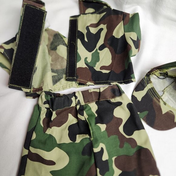 Build A Bear CAMO Military Outfit shirt pants hat - Picture 6 of 7